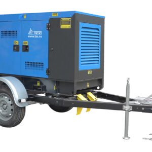 Дизельный генератор ТСС ЭД-16-Т400 с АВР в шумозащитном кожухе на прицепе